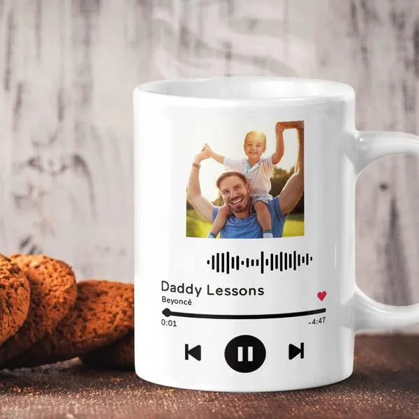 Custom Music Song Album Mug, Personalized Music Mug