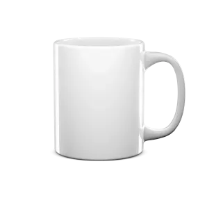 Customizable Ceramic White Coffee Mug - 11 Oz