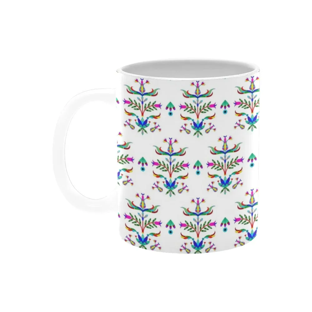 Dakota Damask White White Mug(11OZ)