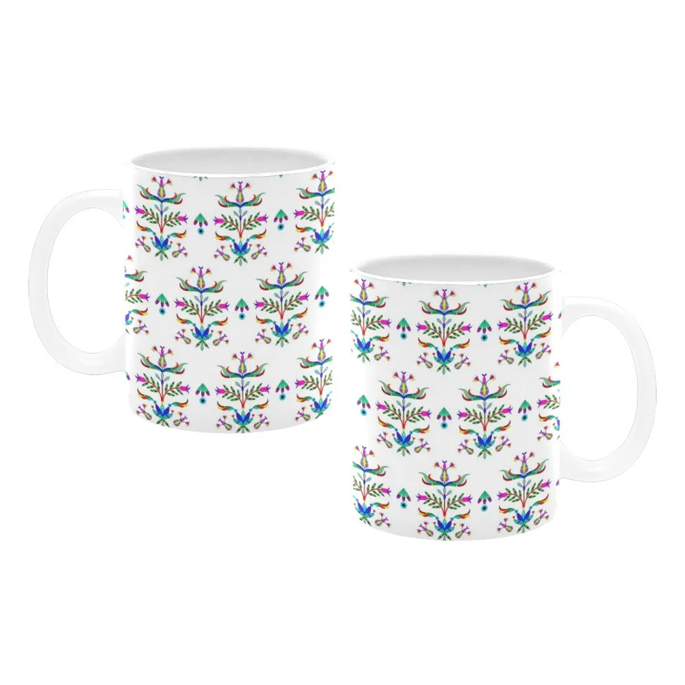 Dakota Damask White White Mug(11OZ)