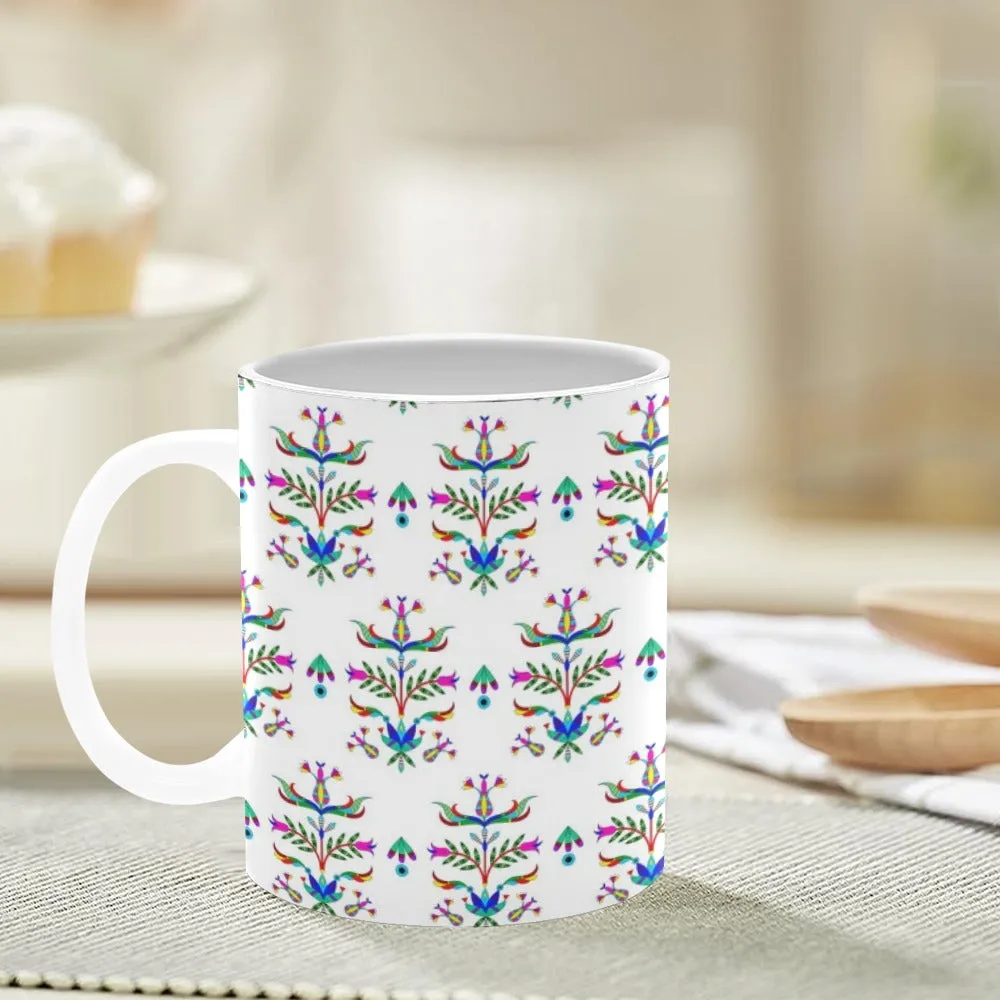 Dakota Damask White White Mug(11OZ)