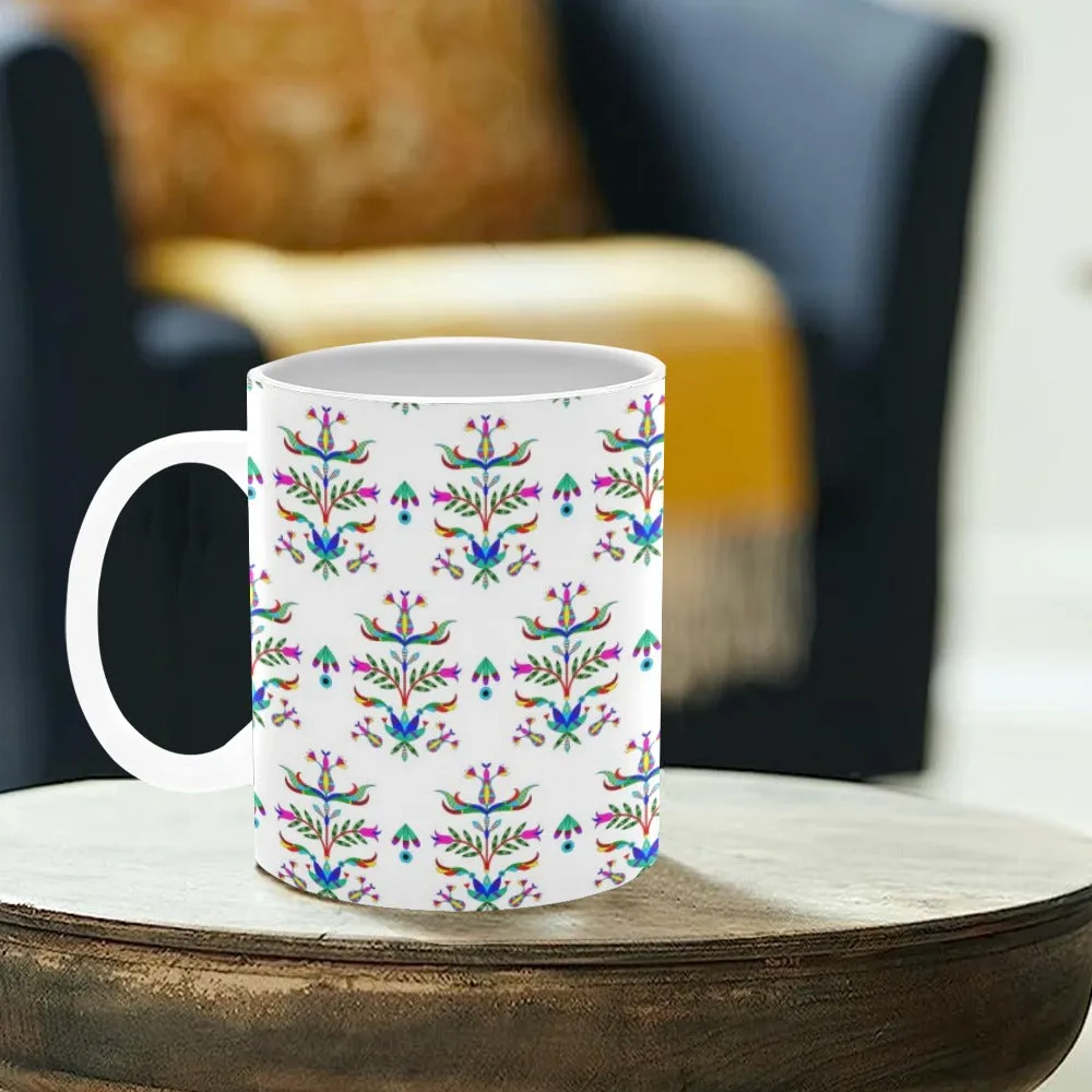 Dakota Damask White White Mug(11OZ)