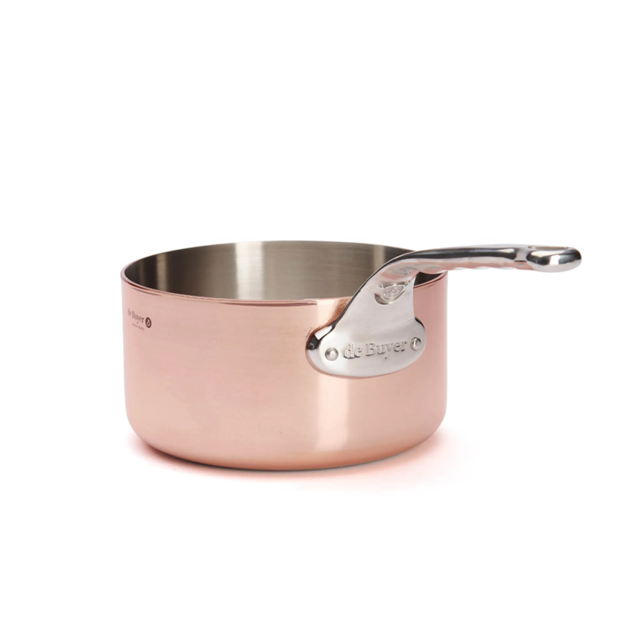 De Buyer Prima Matera Induction Copper Saucepan with Stainless Steel Handle