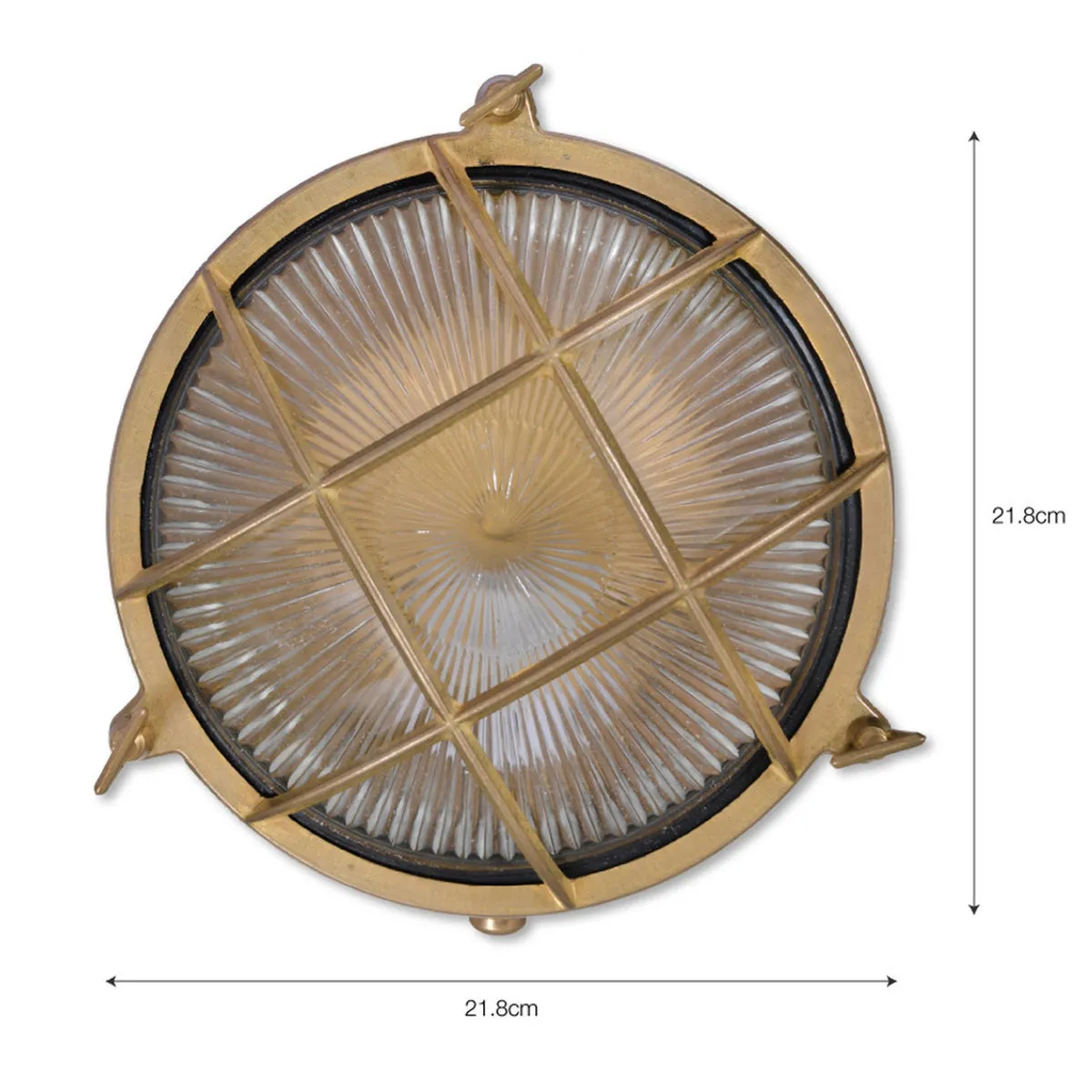 Devonport Round Bulk Head Light - Brass