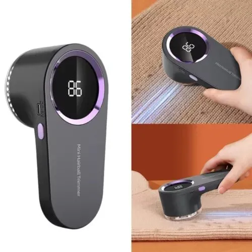 Digital Display Lint Remover - Electric Hairball Trimmer with LED Digital Display USB Charging Pellet Removes Lint From Clothes