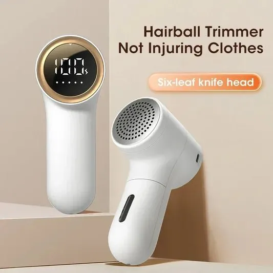 Digital Display Lint Remover - Electric Hairball Trimmer with LED Digital Display USB Charging Pellet Removes Lint From Clothes