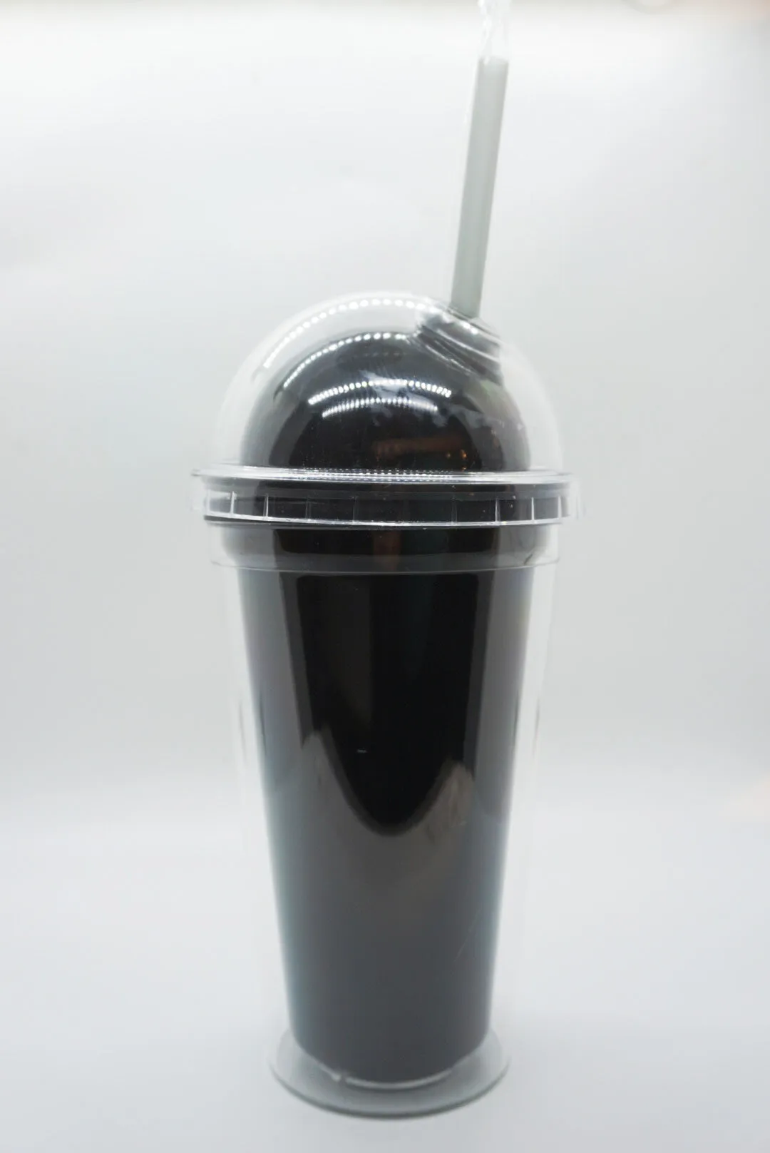 Dome Top Acrylic Water Bottle With Straw