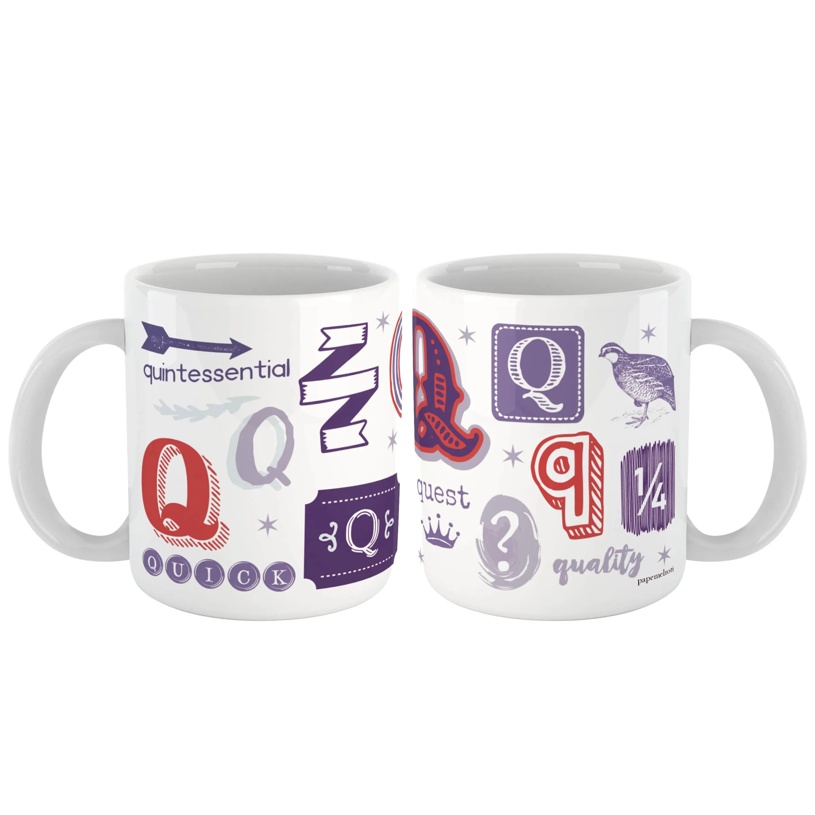 Doodle Monogram Ceramic Mug