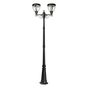 Double Head LED Post Light 12w IP44 in Black Solar Lighting Direct