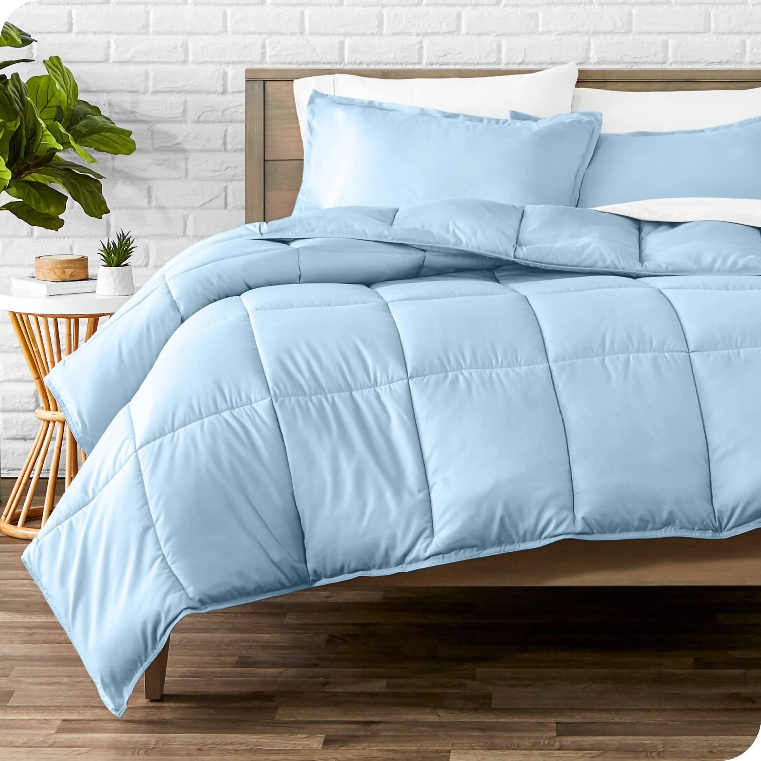 Down Alternative Box Stitch Comforter Set - Twin/Twin XL