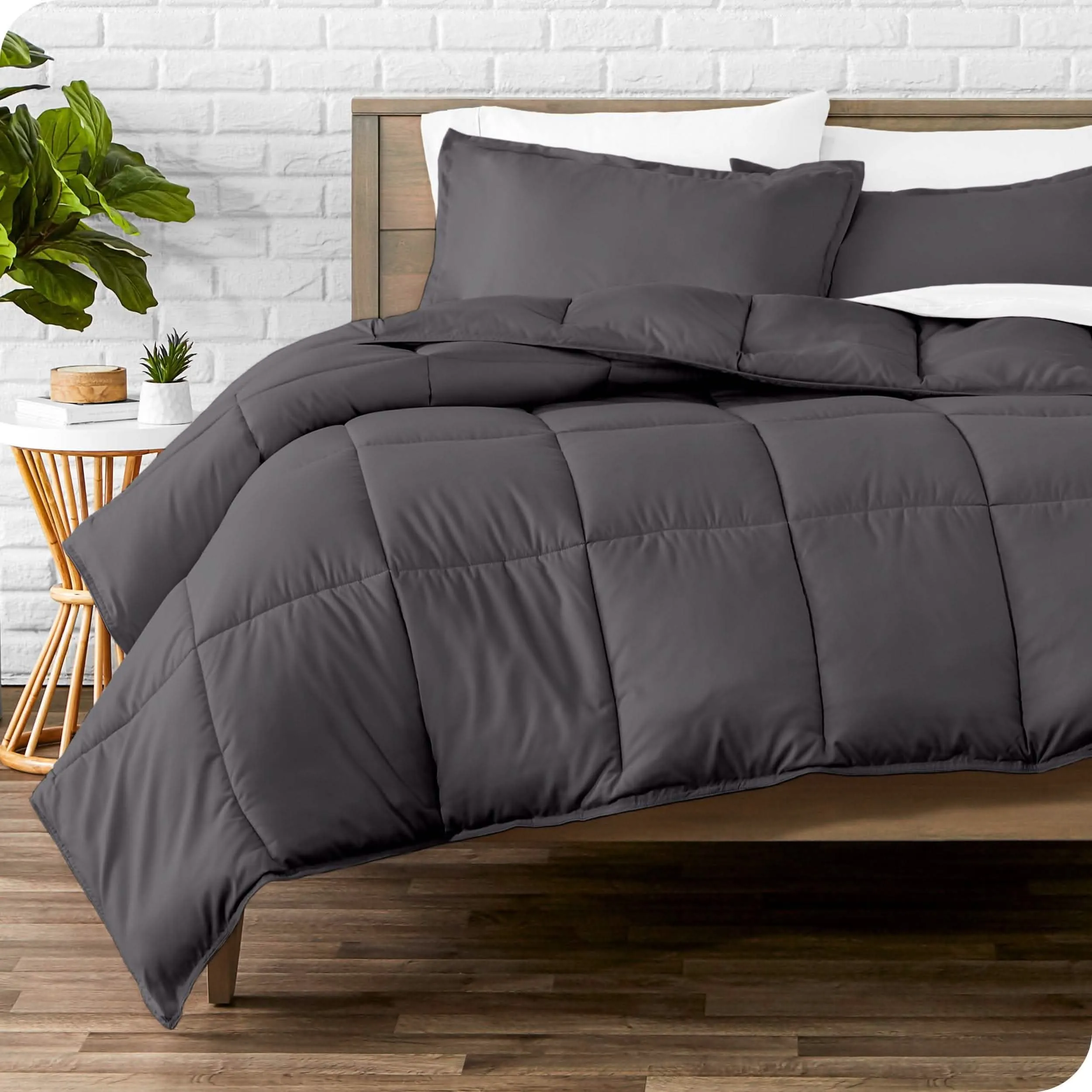 Down Alternative Box Stitch Comforter Set - Twin/Twin XL