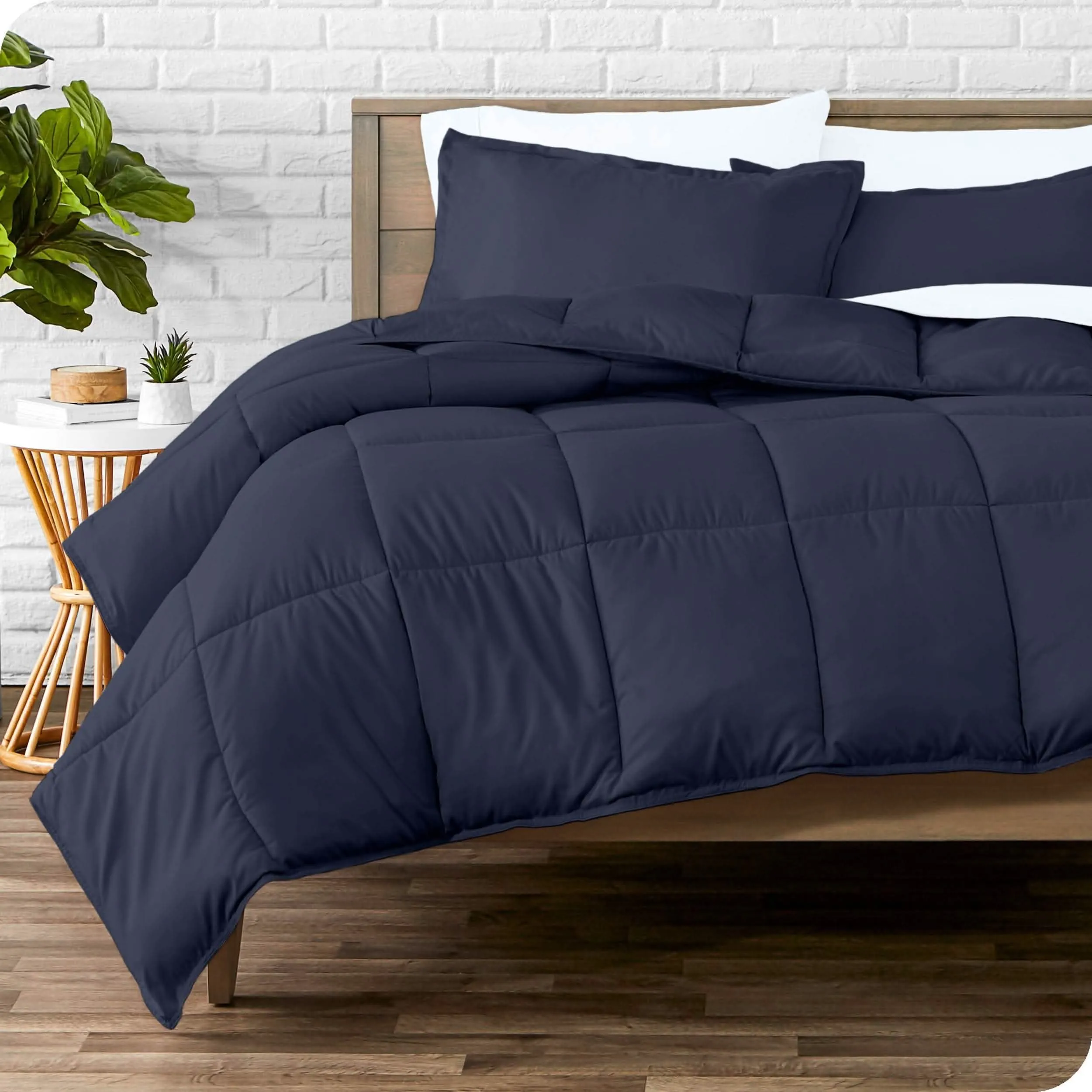 Down Alternative Box Stitch Comforter Set - Twin/Twin XL