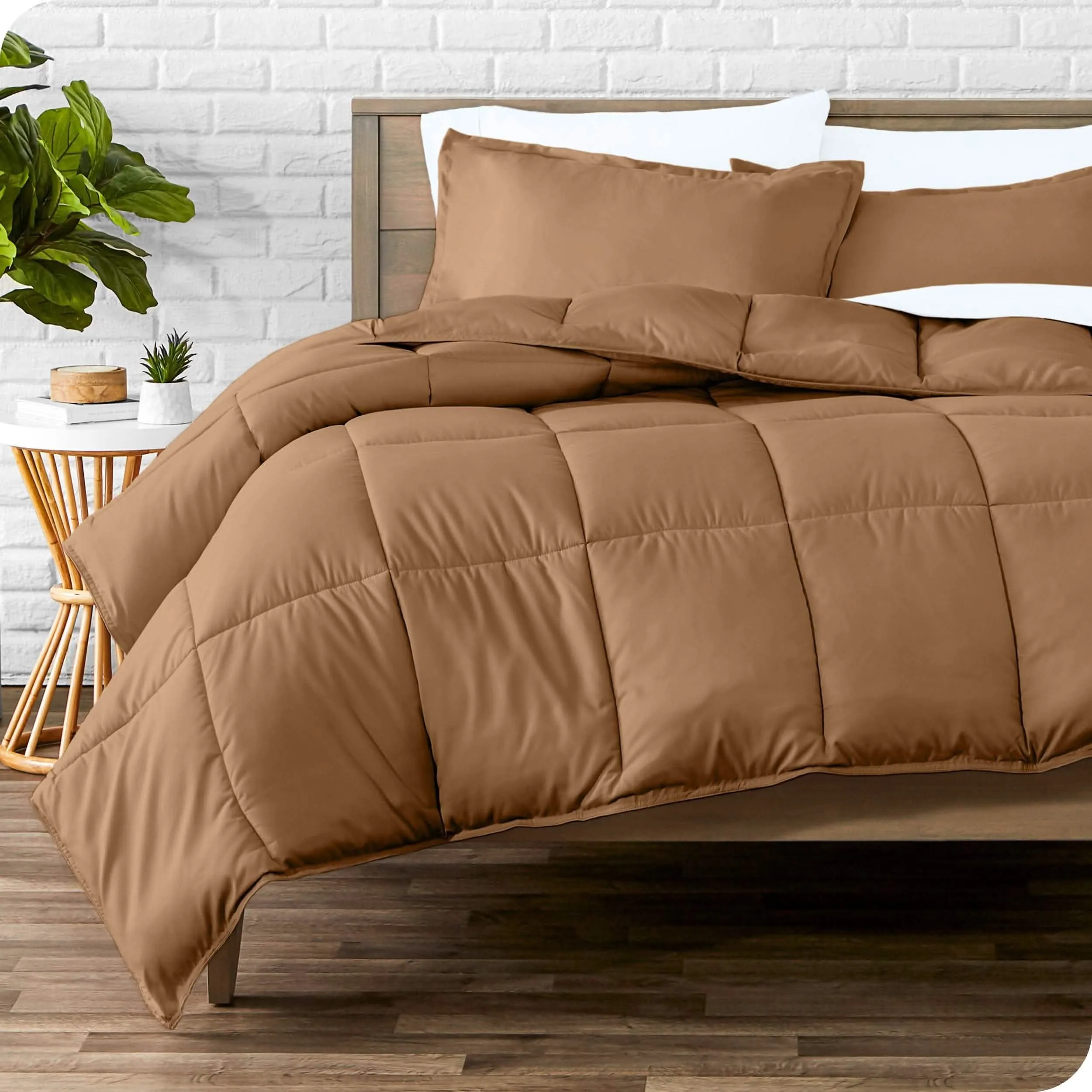 Down Alternative Box Stitch Comforter Set - Twin/Twin XL