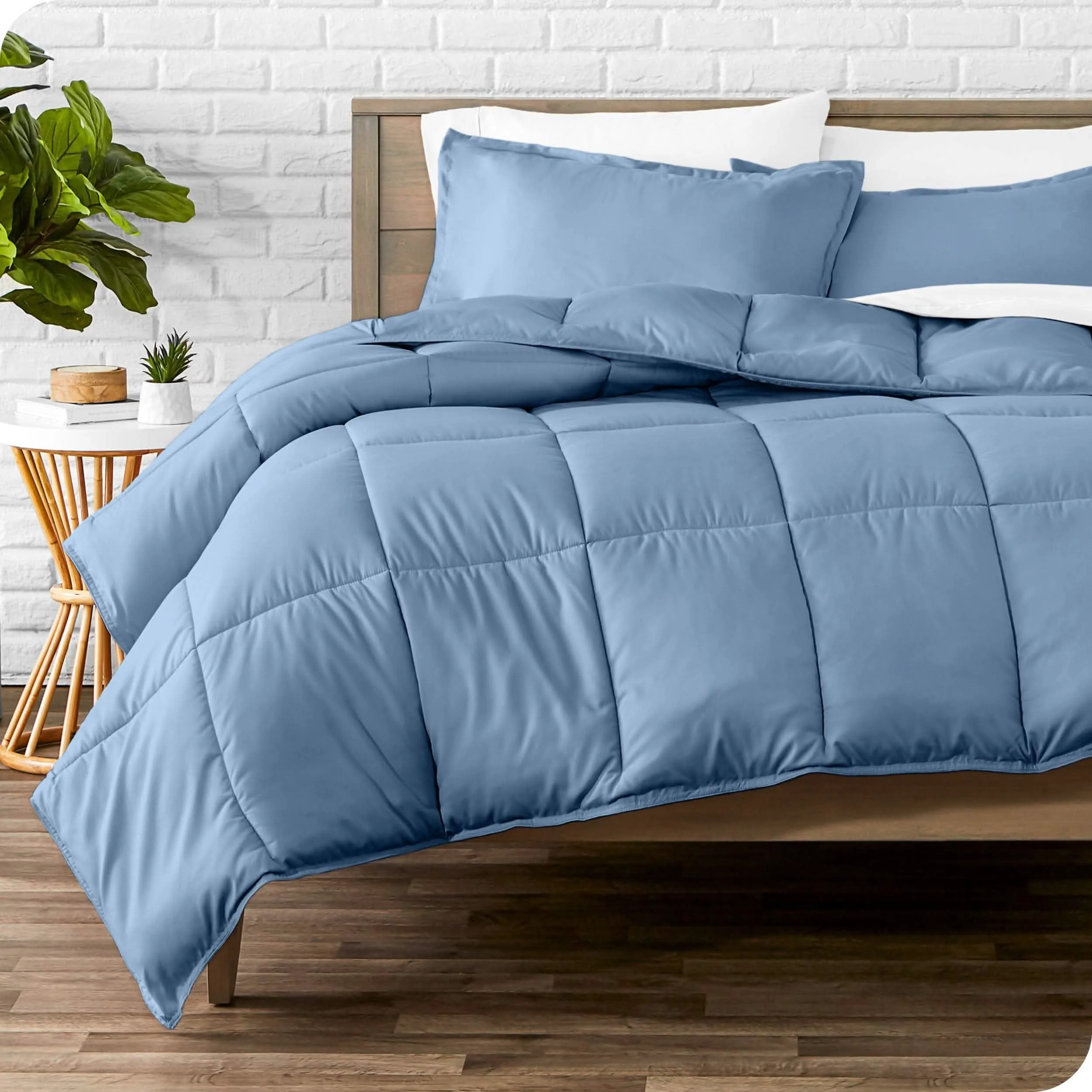 Down Alternative Box Stitch Comforter Set - Twin/Twin XL