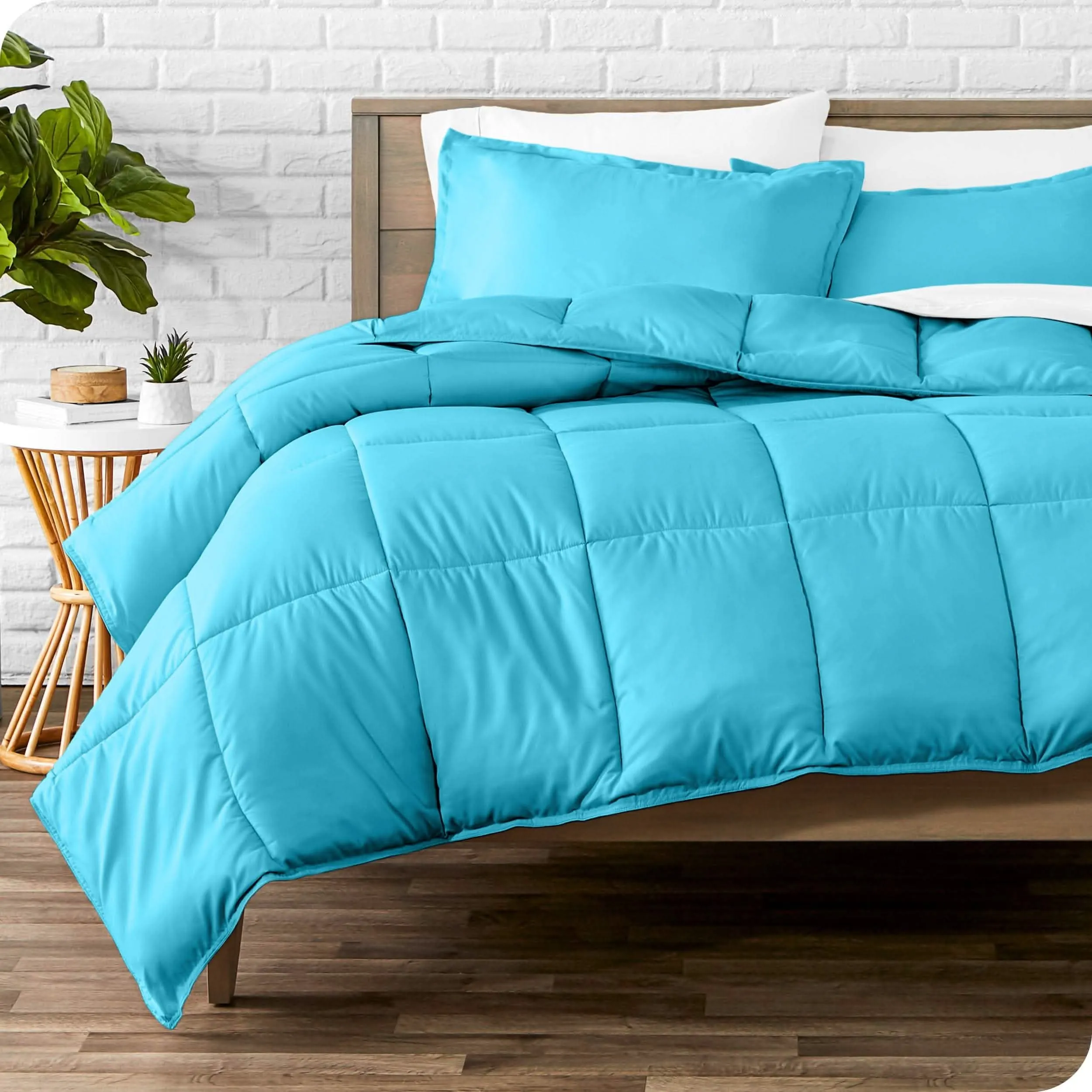 Down Alternative Box Stitch Comforter Set - Twin/Twin XL