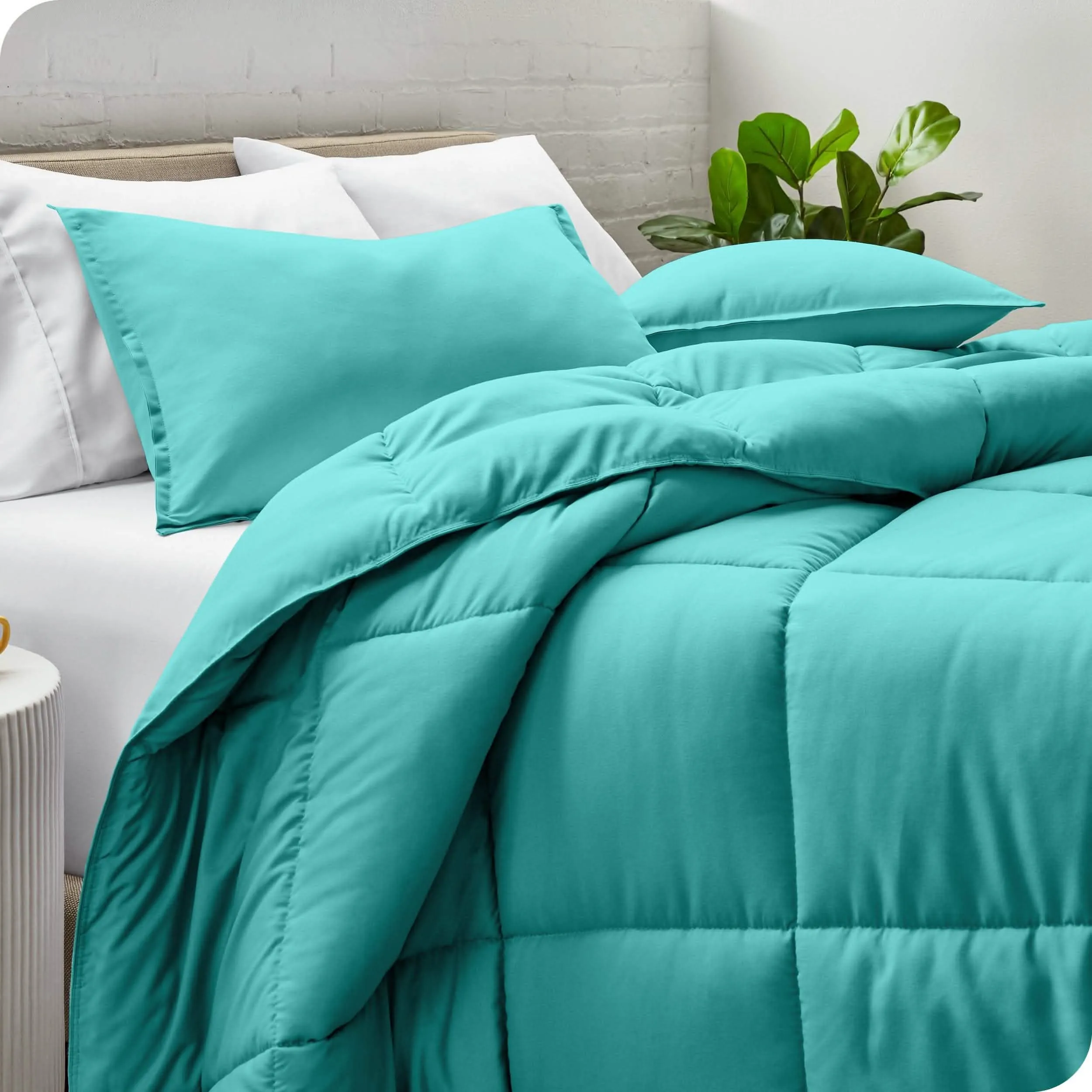 Down Alternative Box Stitch Comforter Set - Twin/Twin XL