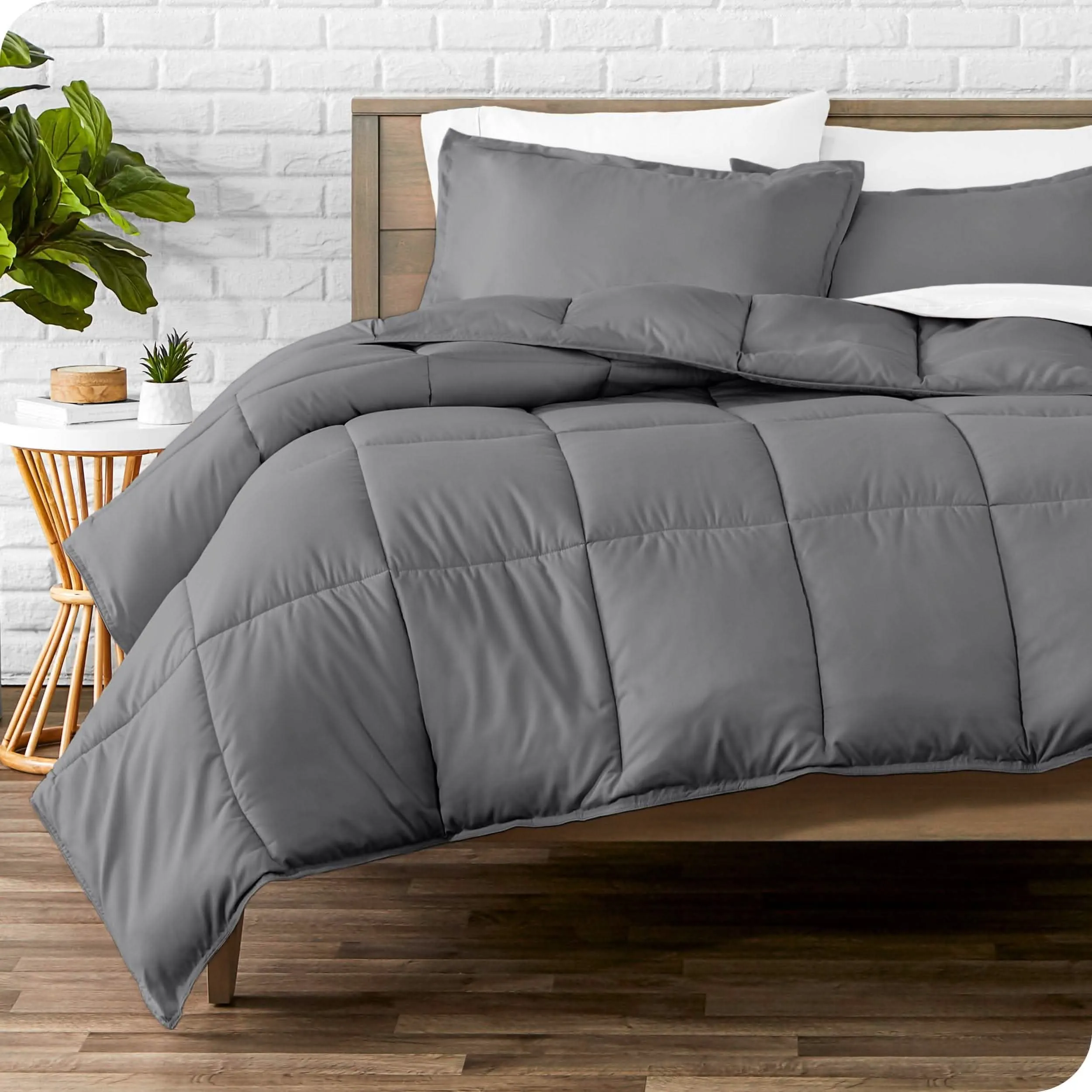 Down Alternative Box Stitch Comforter Set - Twin/Twin XL