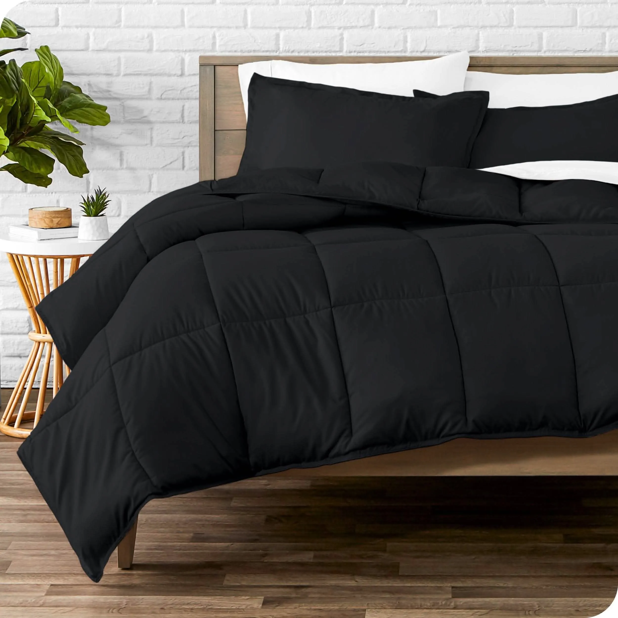 Down Alternative Box Stitch Comforter Set - Twin/Twin XL