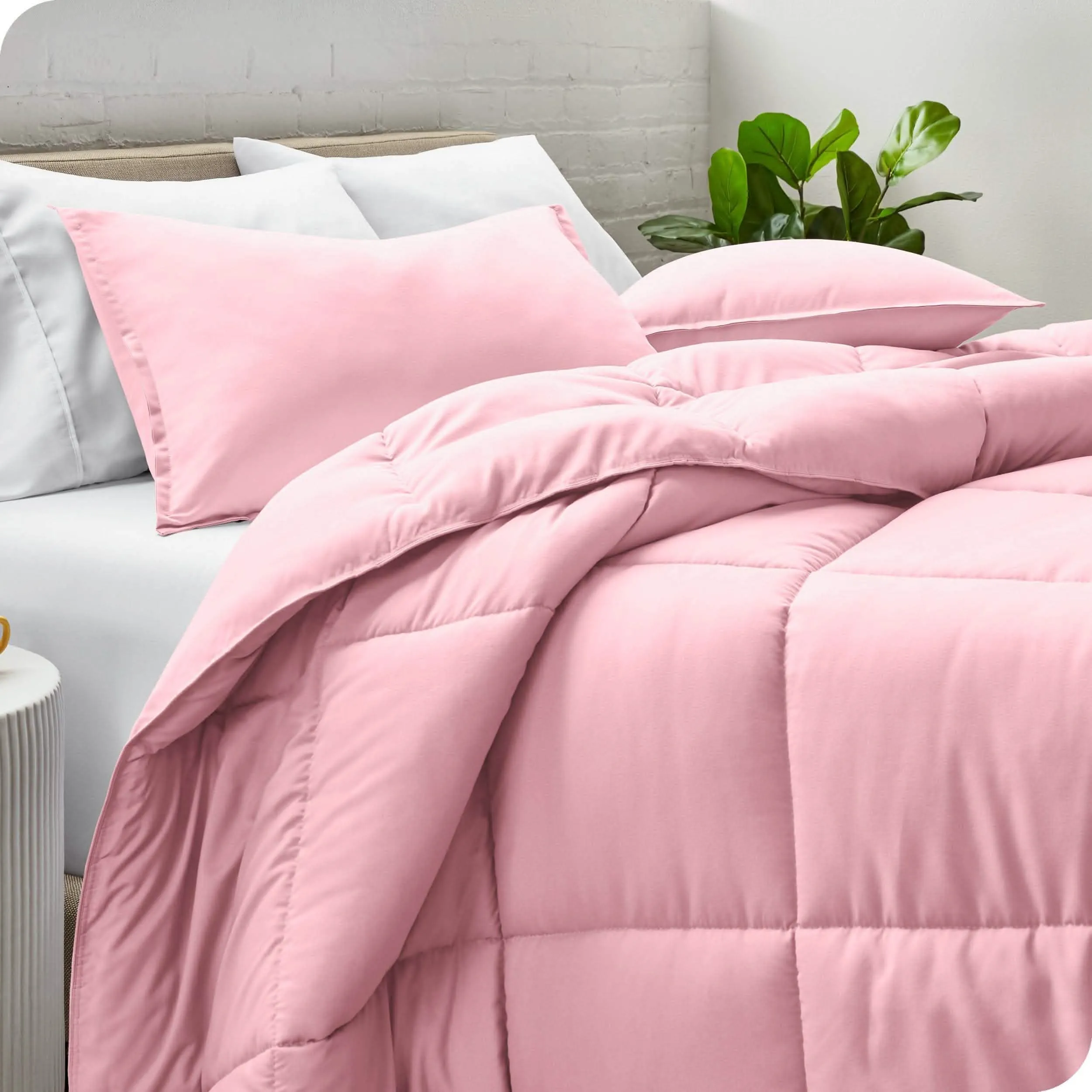 Down Alternative Box Stitch Comforter Set - Twin/Twin XL