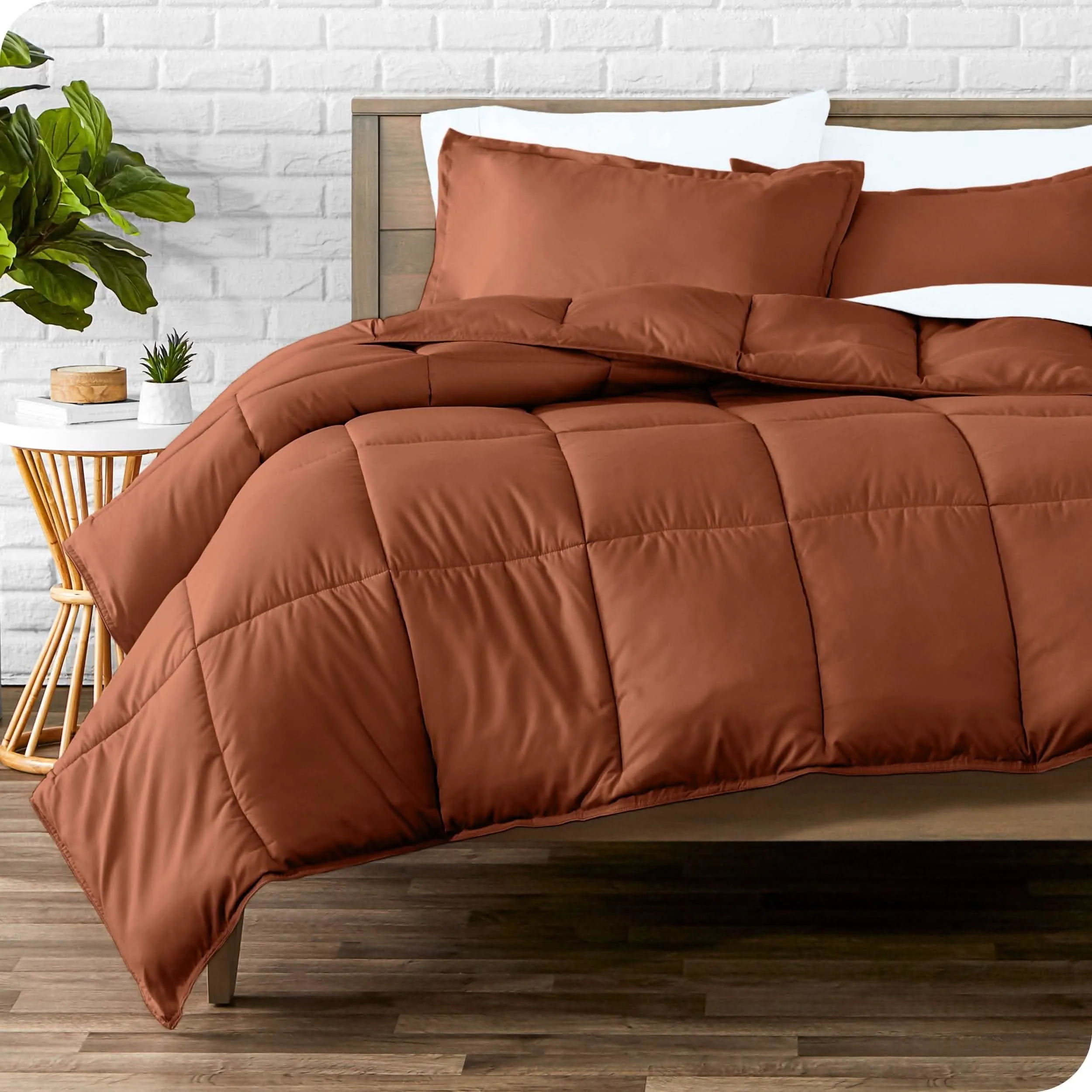 Down Alternative Box Stitch Comforter Set - Twin/Twin XL