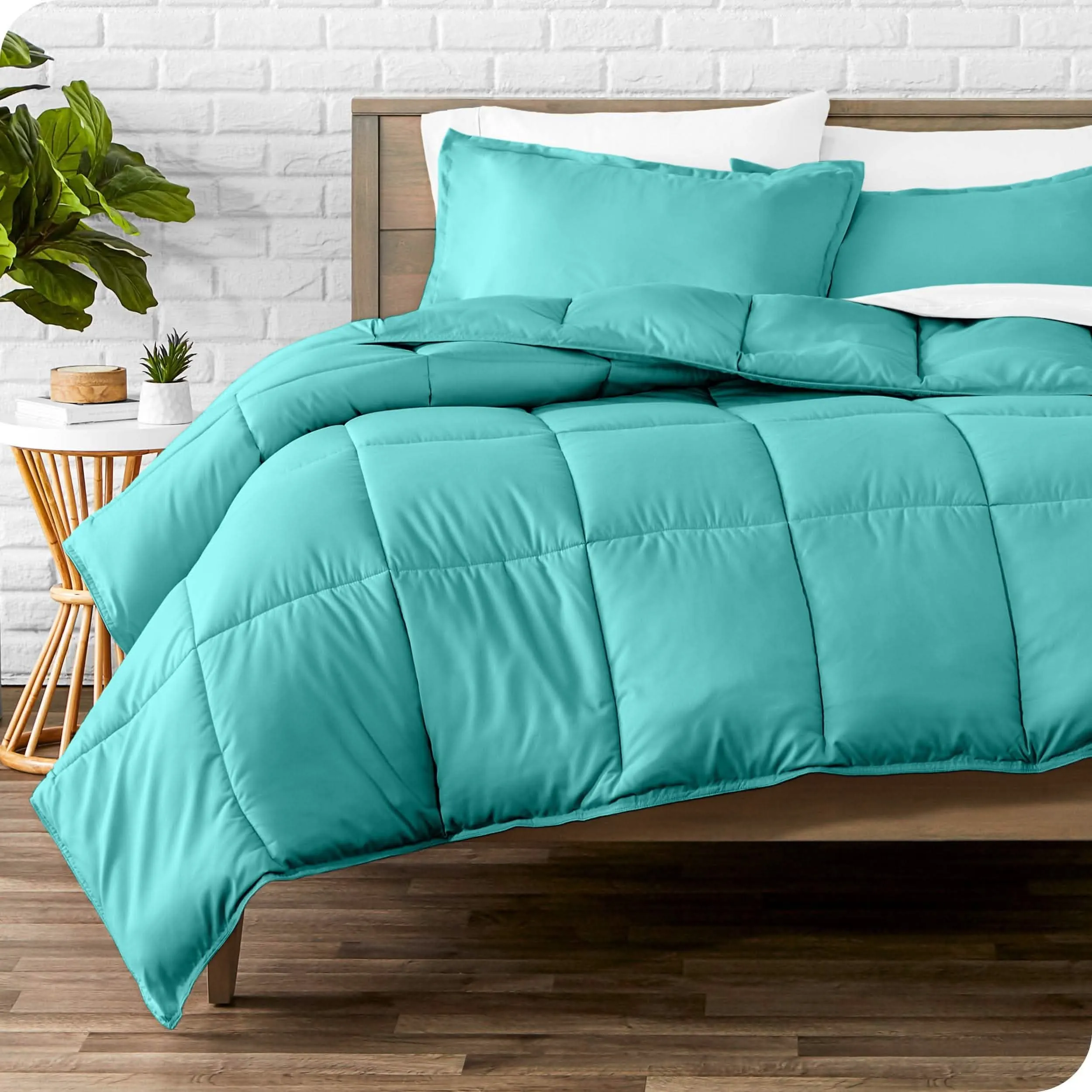 Down Alternative Box Stitch Comforter Set - Twin/Twin XL