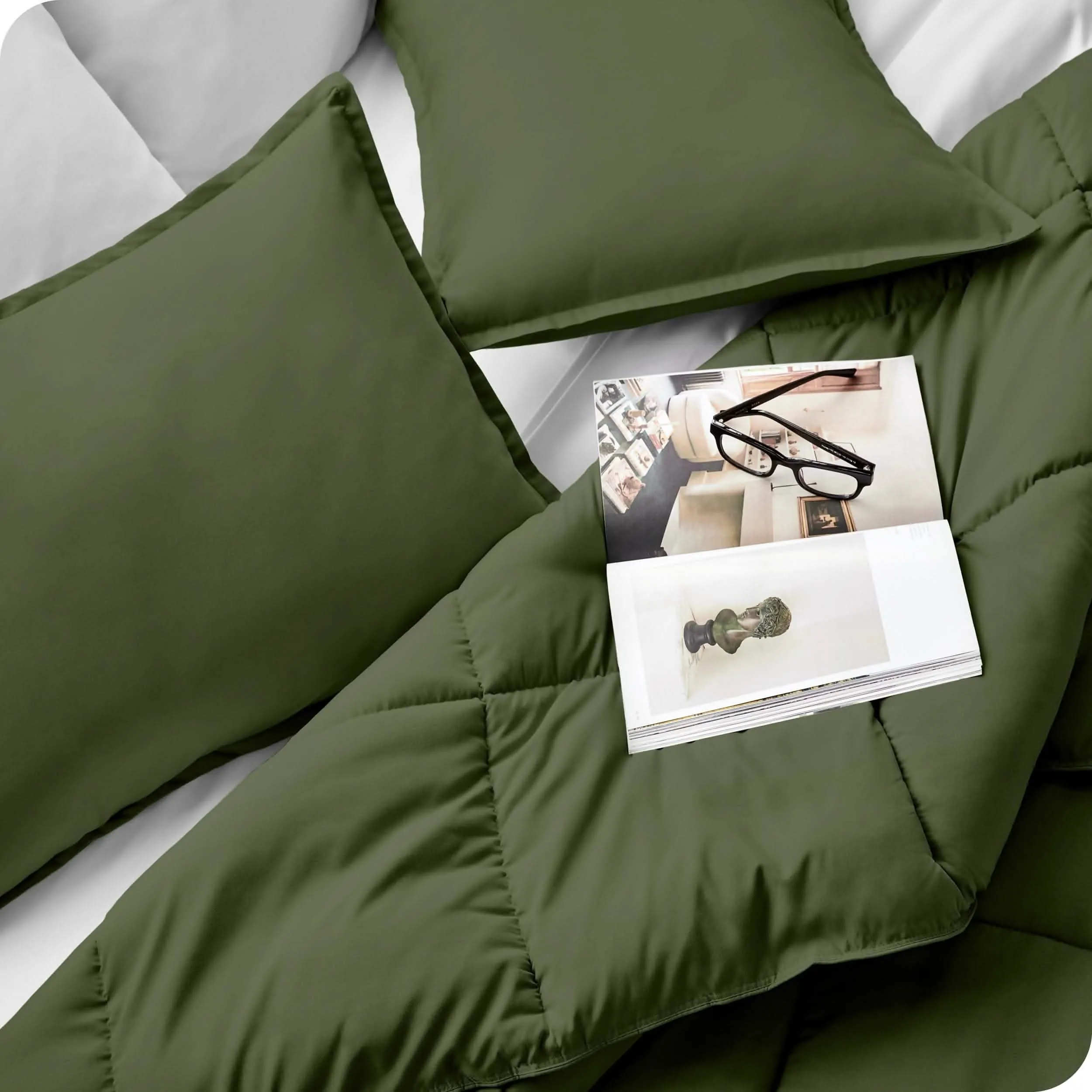 Down Alternative Box Stitch Comforter Set - Twin/Twin XL