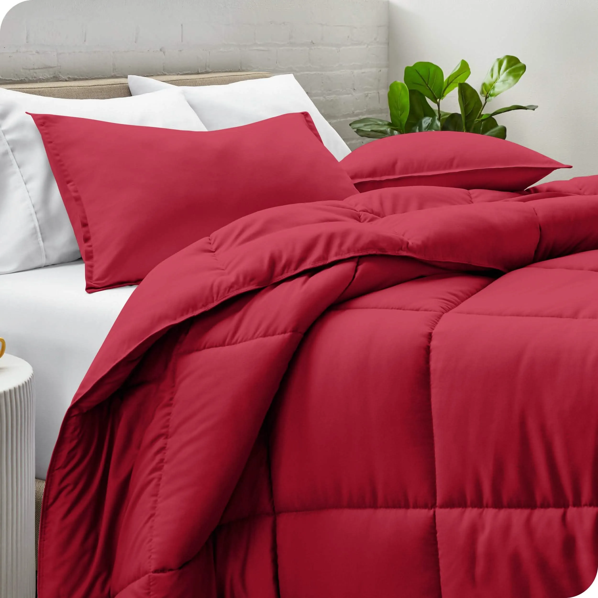 Down Alternative Box Stitch Comforter Set - Twin/Twin XL