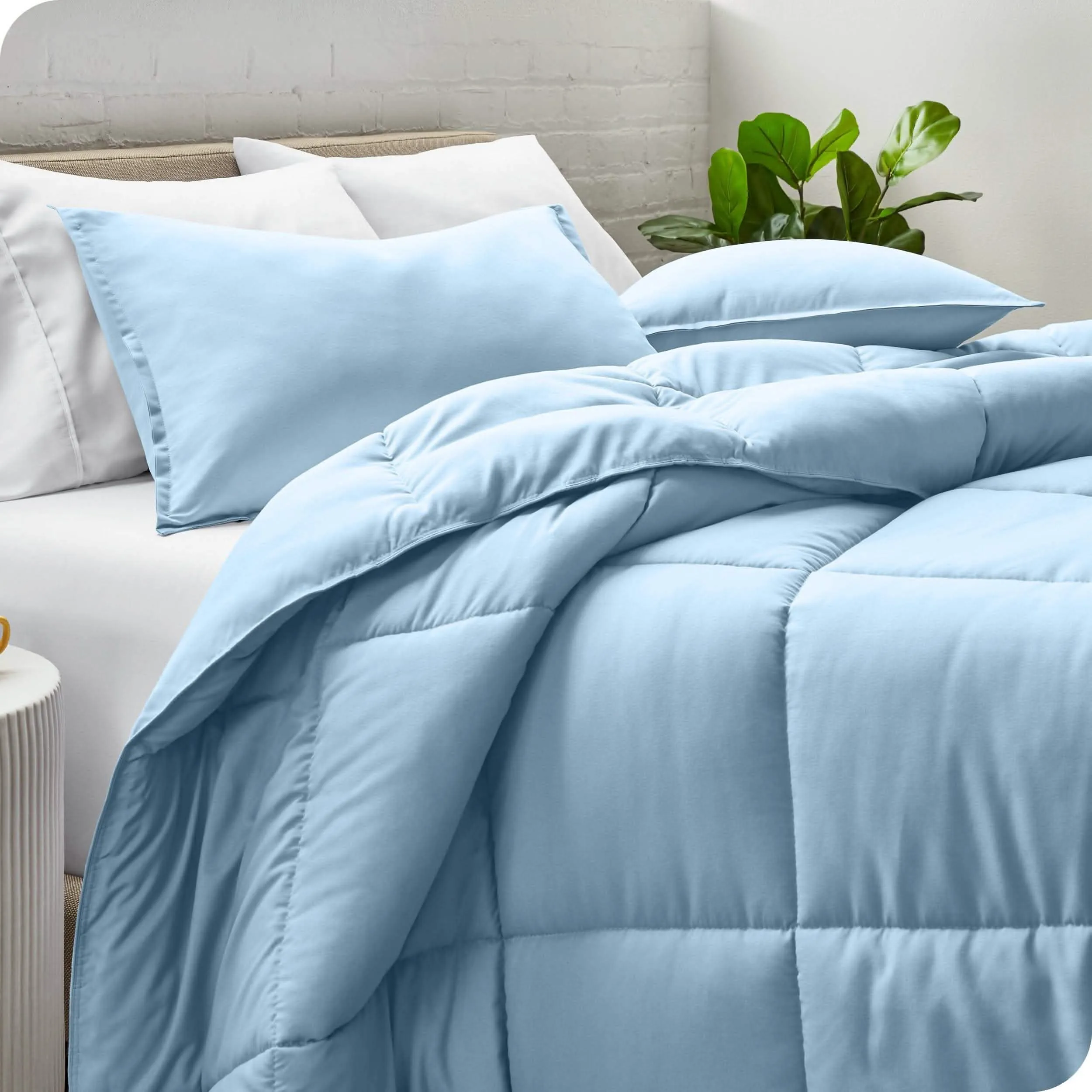 Down Alternative Box Stitch Comforter Set - Twin/Twin XL