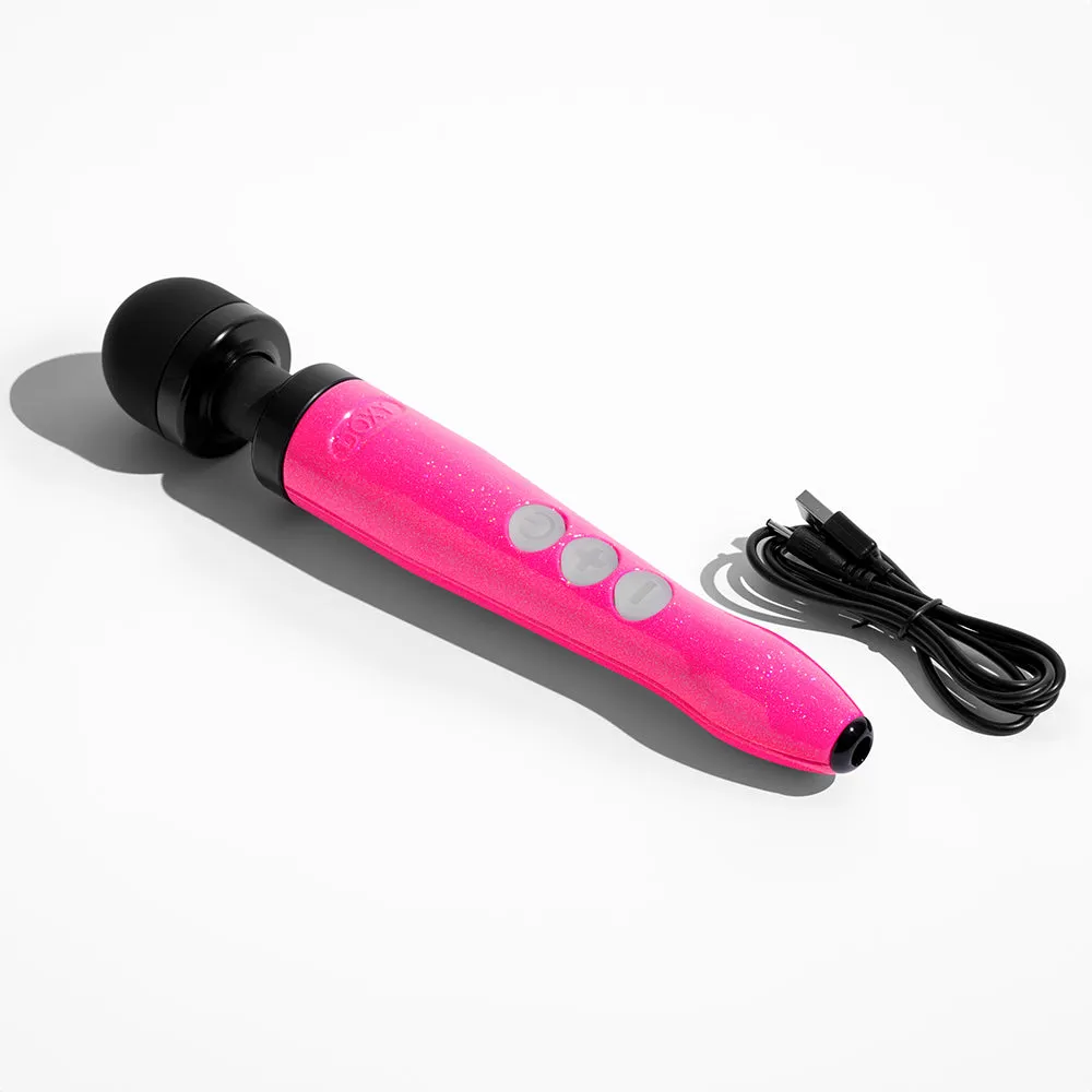 Doxy Die Cast 3R Rechargeable Compact Wand Vibrator Hot Pink