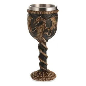 Dragon Bone Stainless Steel and Resin 200ml Retro Wine Glass / Unique Cocktail Drinkware