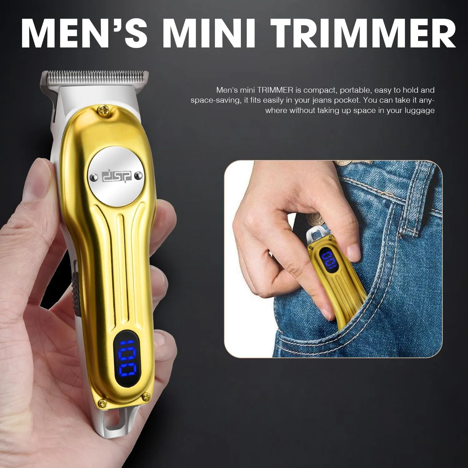 DSP 91476 Metal Edition Gold FX Low Profile Trimmer For Men