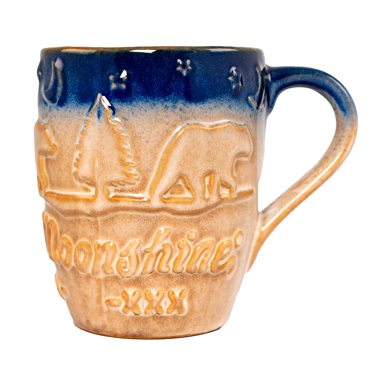 EMBOSSED MOLDED GLAZED MUG