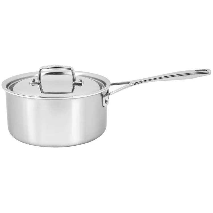 Essential 5-Ply 3-Quart Stainless Steel Saucepan with Lid