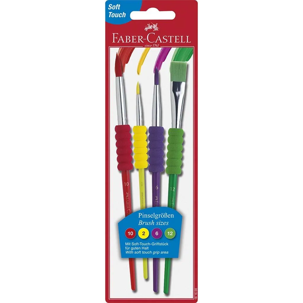 Faber Castell Soft Grip Brushes 4pcs