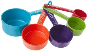 Farberware Professional Plastic Measuring Cups with Coffee Spoon, Set of 5, Colors may vary