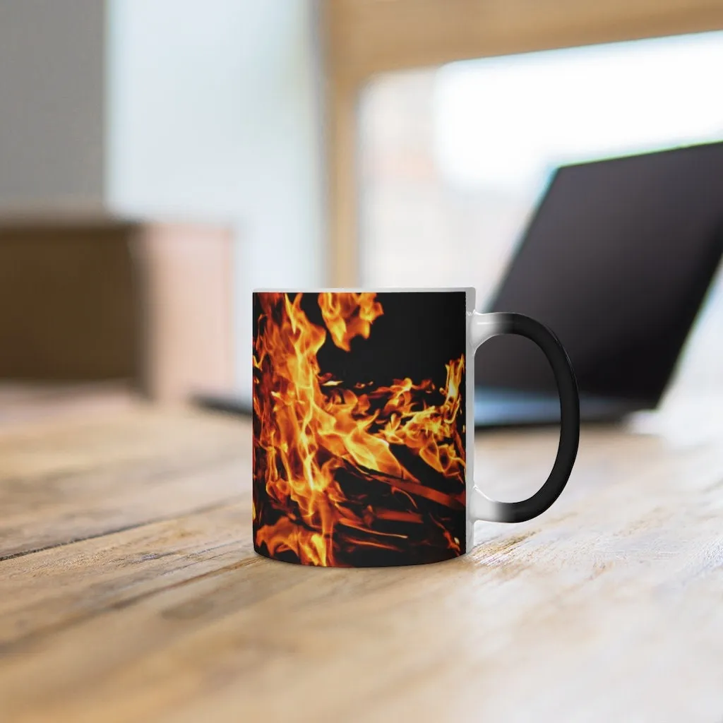 Fire flames Come alive Magic/Non Magic Mug,Gift for Graduation/Christmas/Halloween/Valentine/Birthday/Thanksgiving/housewarming/promotion