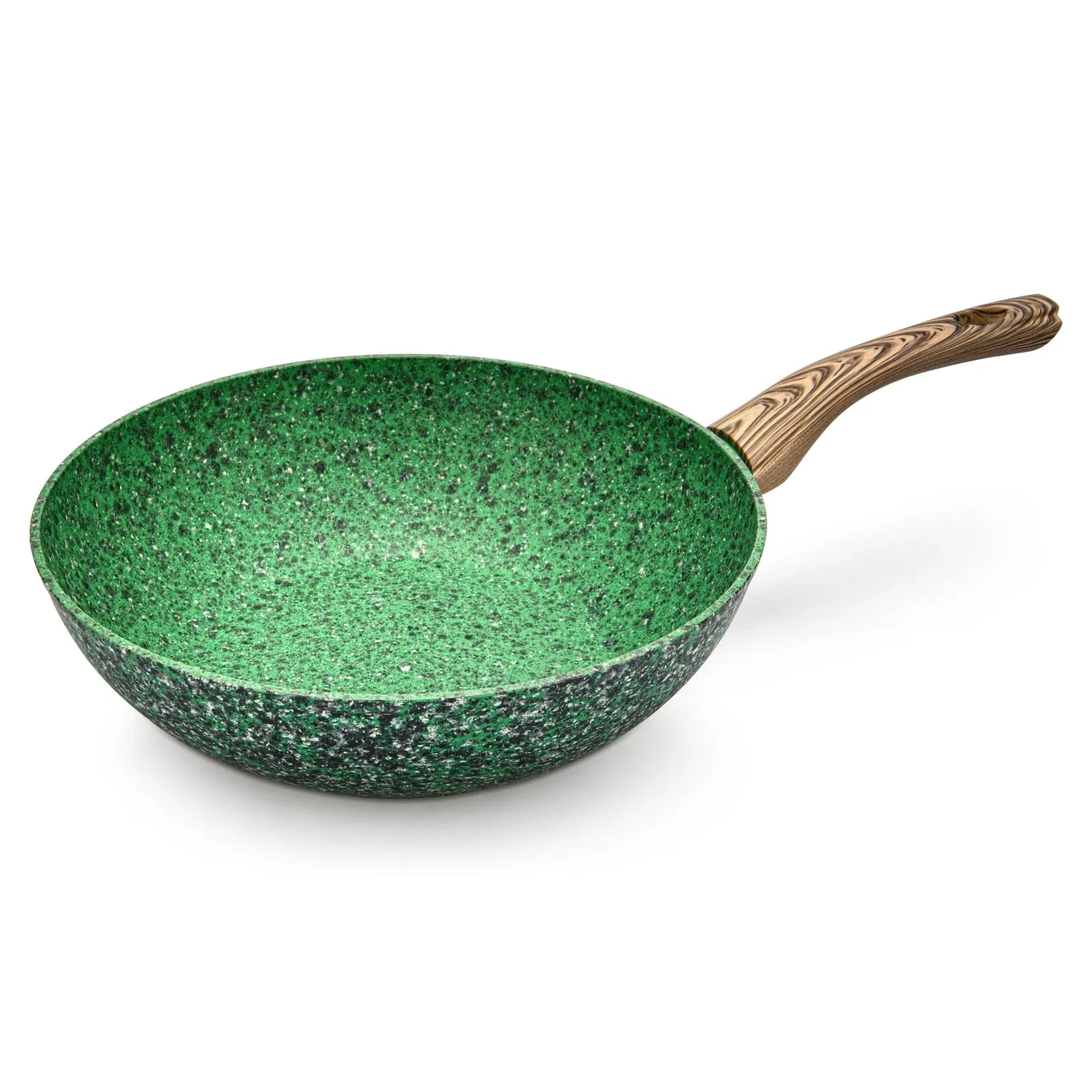 Fissman Wok Pan Malachite Series With Aluminum And Induction Bottom Green 28x8cm