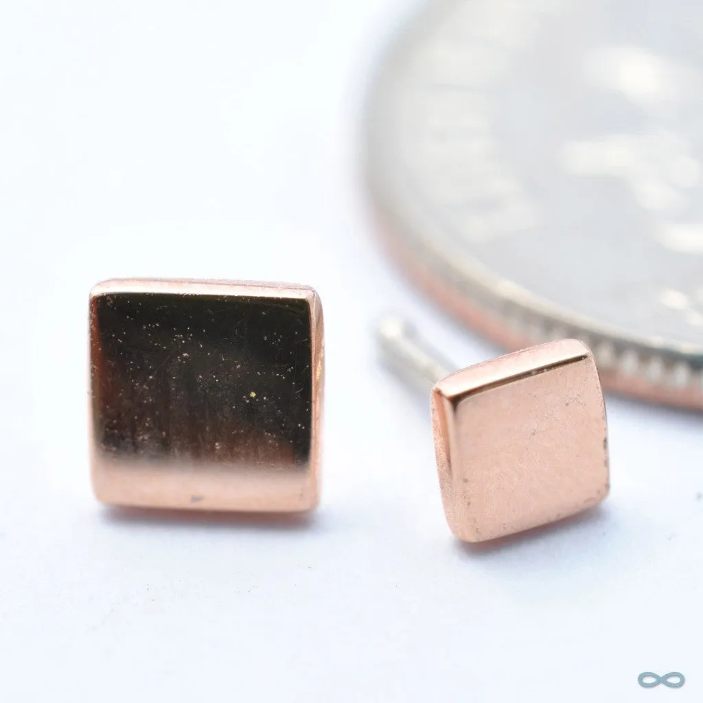 Flat Square Press-fit End in Gold from BVLA