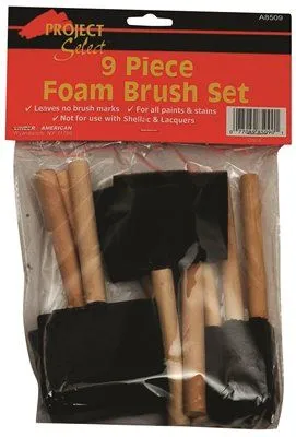 Foam Brush Set 9 Piece Set