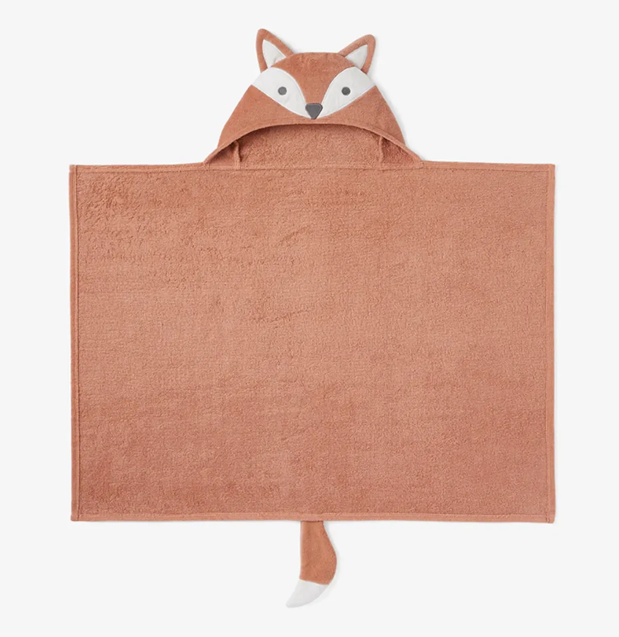 Fox Hooded Baby Bath Towel Wrap (0-24M)