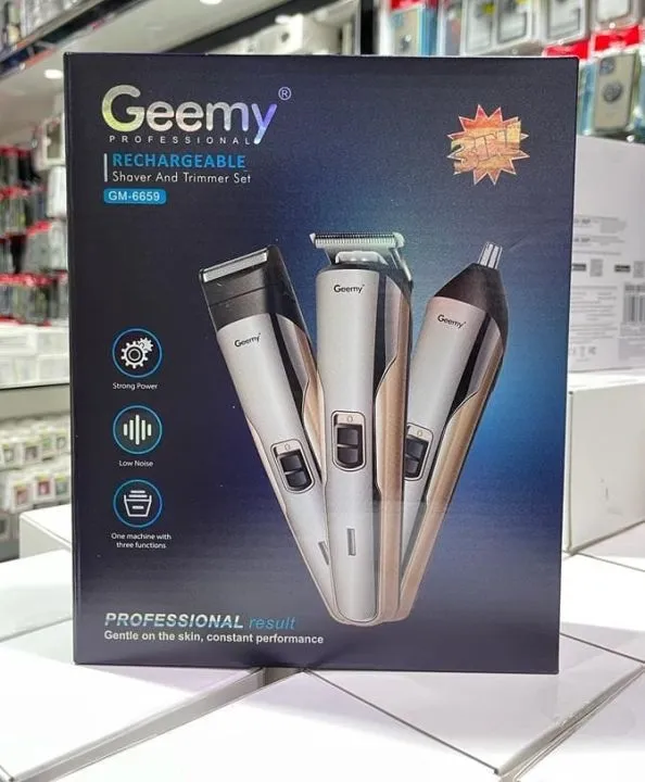 Geemy Professional Rechargeable Shaver And Trimmer Set GM-6659