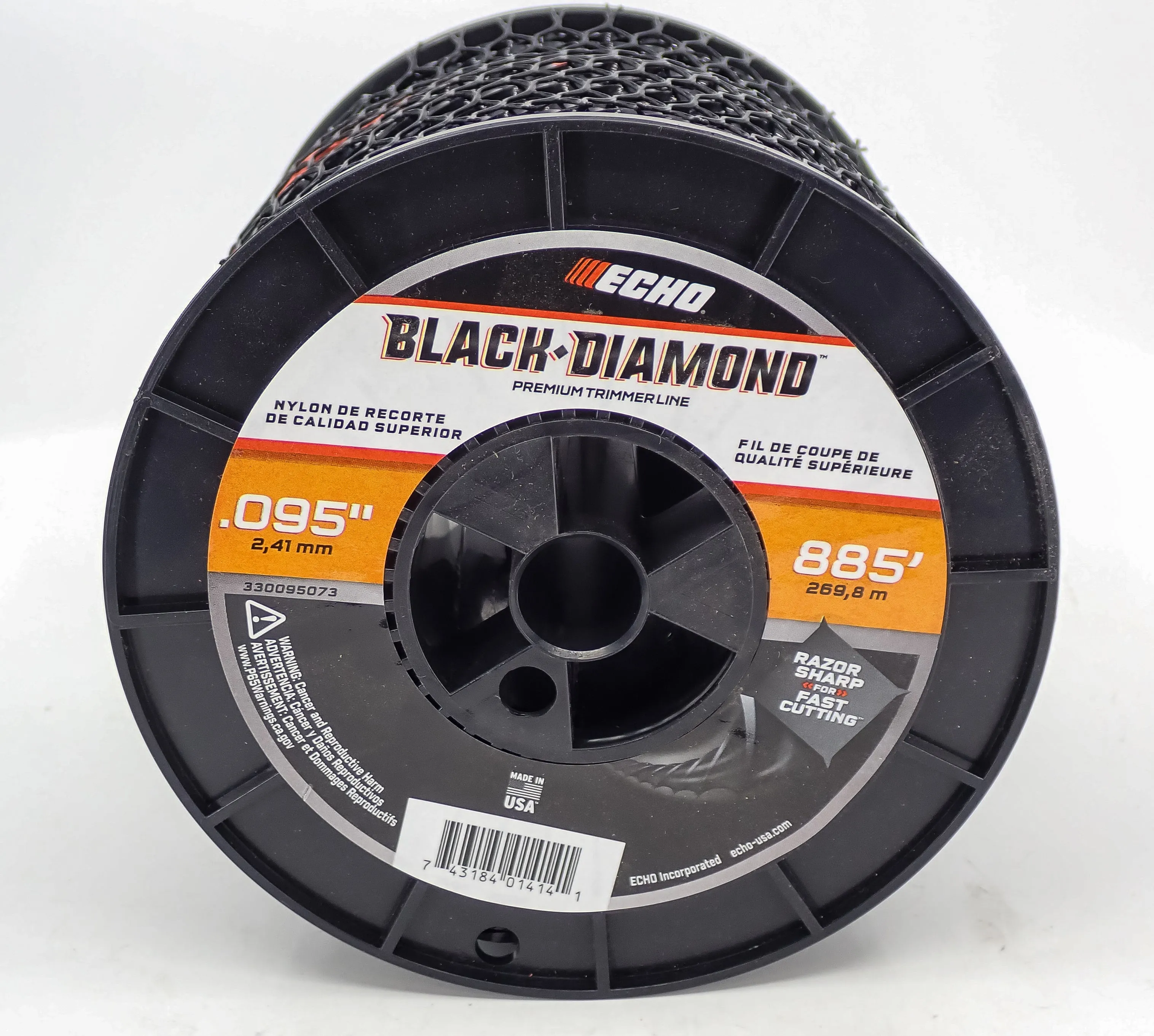 GENUINE ECHO BLACK DIAMOND LINE .095 3LB SPOOL 885FT 330095073