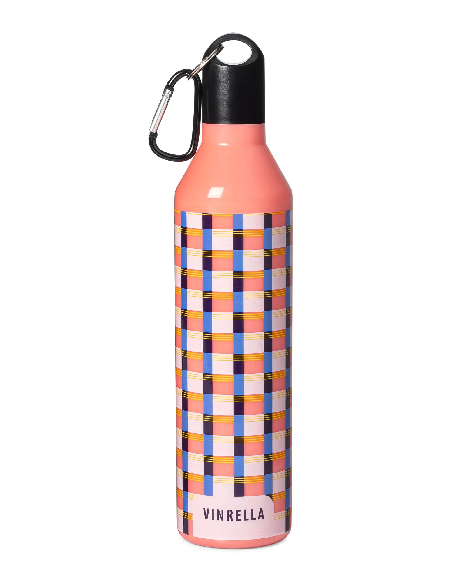 Gingham Pink Water Bottle Umbrella