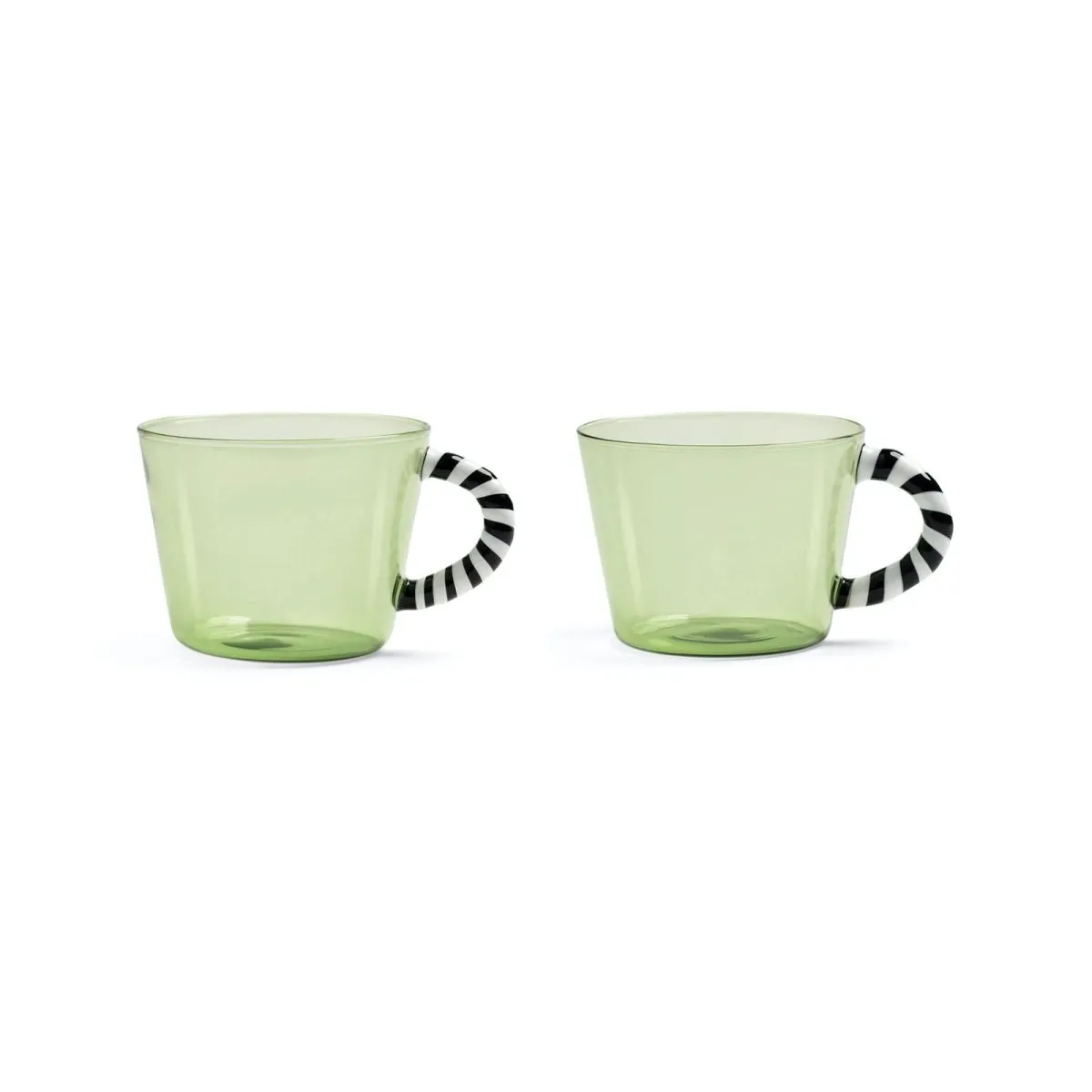 Glass Duet, Green - Set of 2