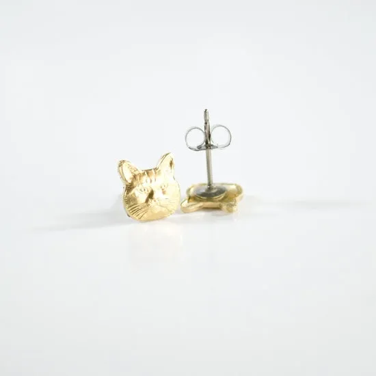 Grey Theory Mill Cat Stud Earrings