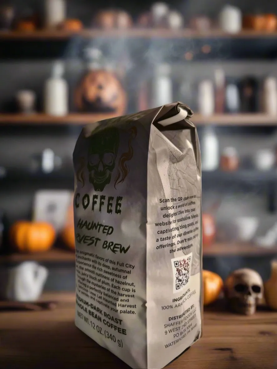 Haunted Harvest Brew Medium Dark Roast-Whole Bean-12 oz bag