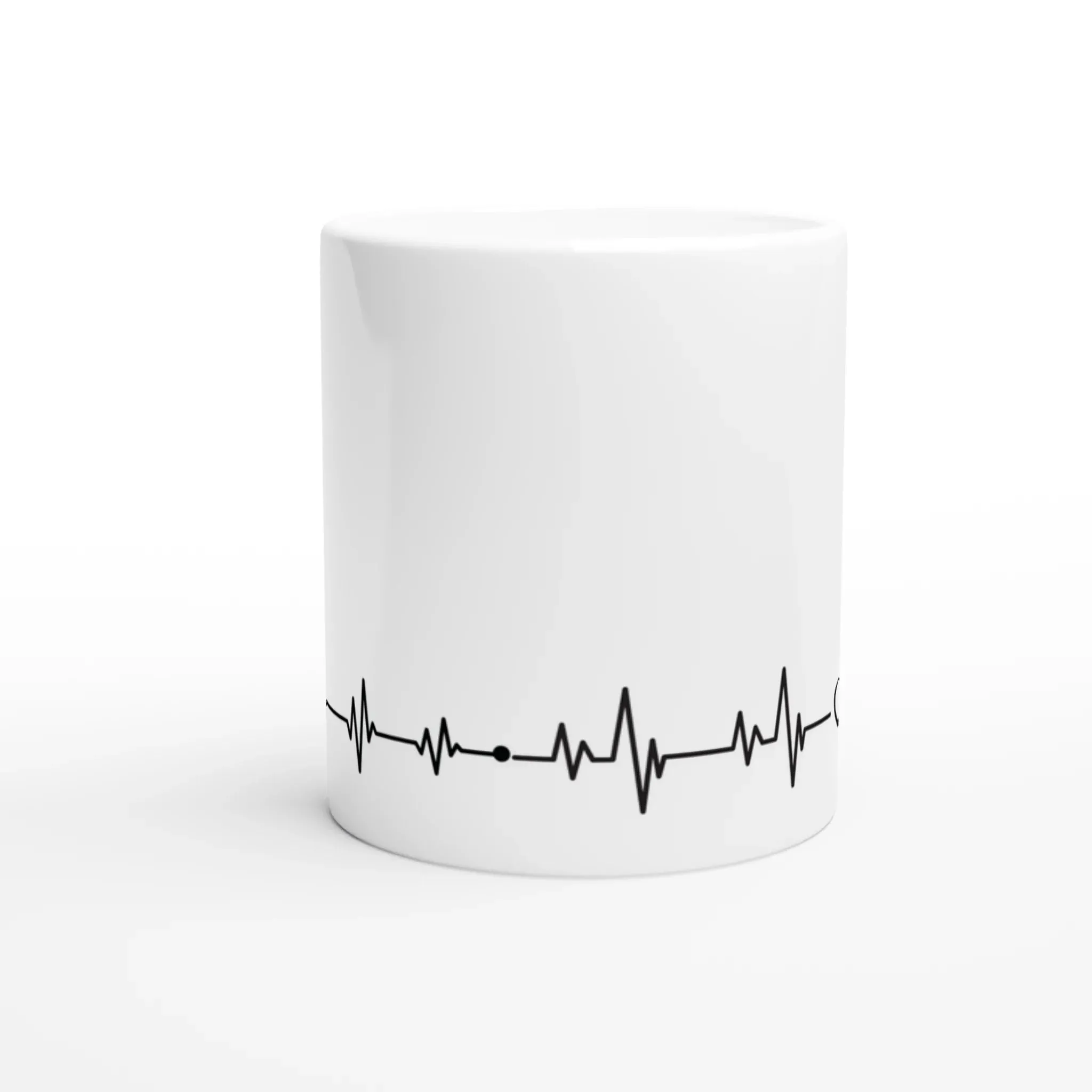 Heartbeat Coffee Mug - White Ceramic Mug