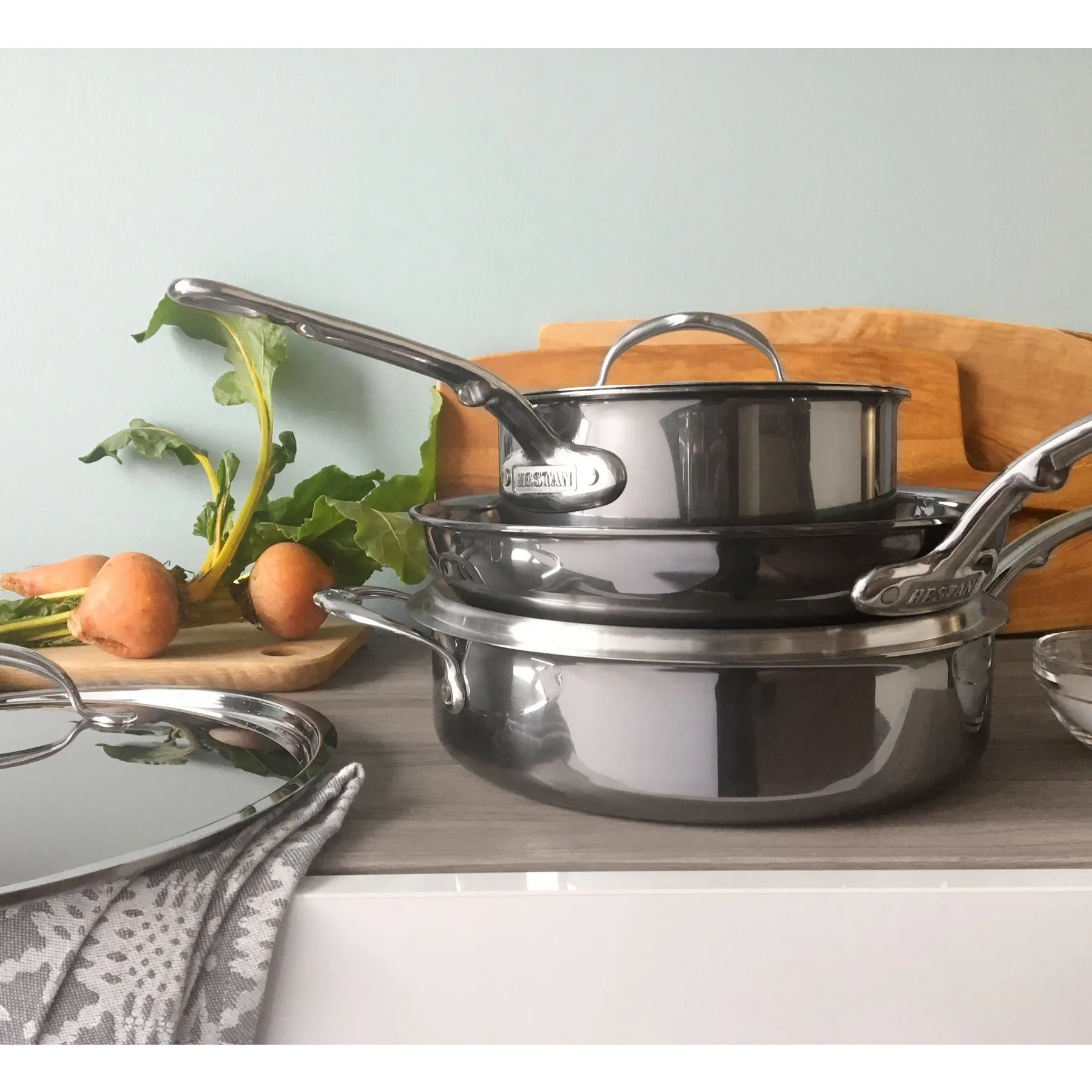 Hestan NanoBond Stainless Steel Essential 5 Piece Cookware Set