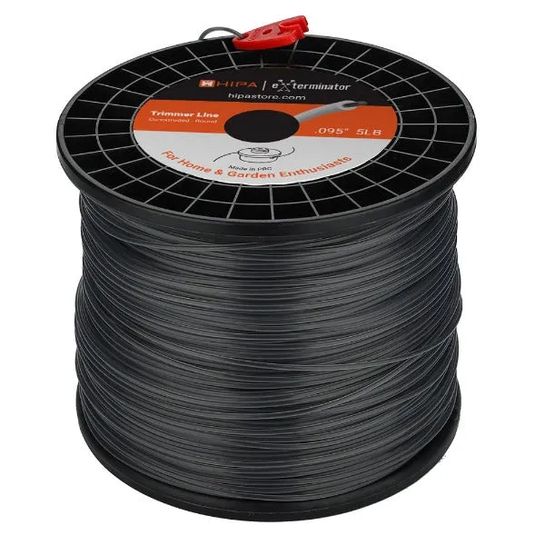 Hipa 5 Pounds Round Trimmer Line .095-inch 2.4mm 1425-Feet for Sthil FS55R FS45 FS80R FS85R Echo SRM225 SRM210 SRM230 Husqvarna 128LD Weedeater