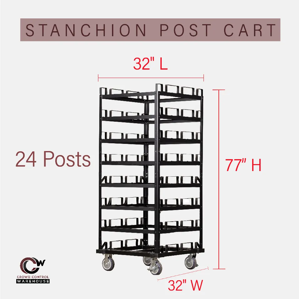 Horizontal Post Storage Cart (12 Posts or 24 Posts) - Trafford Industrial